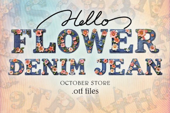 Flower Denim Jean: Where Blooming Florals Meet Denim Texture