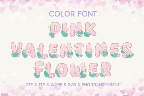 Pink Valentines Flower: Crafting Joyful, Handmade Typography