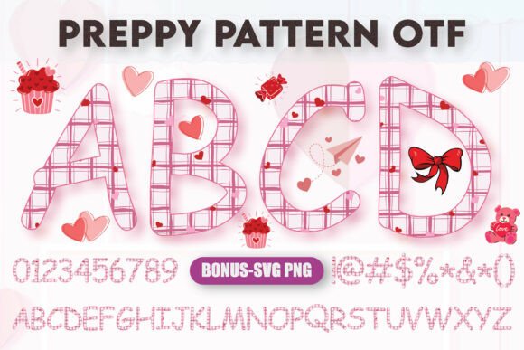 Preppy Pattern Font: A Stylish Alphabet for Modern Creators