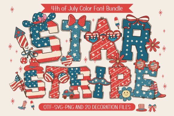 Starstripe: The Festive Font for Your 4th of July Designs